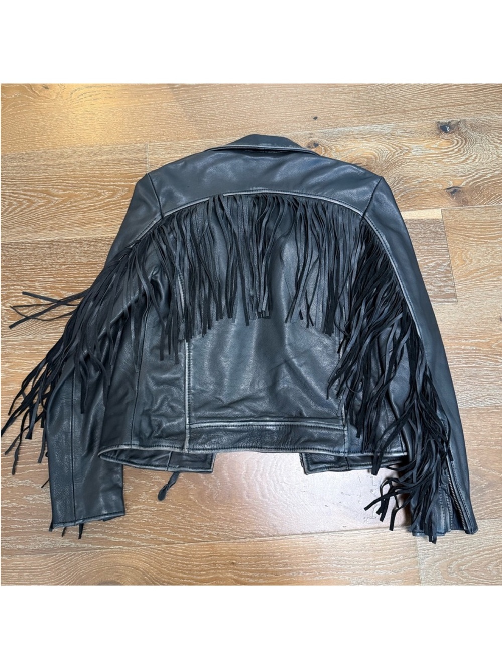 STS Ranchwear Black Leather Fringe Jacket - Picture 2 of 7